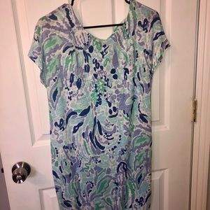 Blue green Lilly Pulitzer shift dress